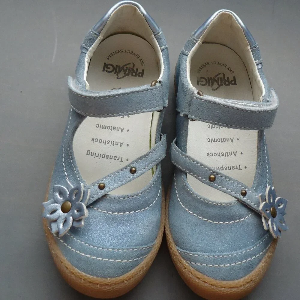 SIZE 27. Primigi Sky effects system Mary Jane suede shoes.